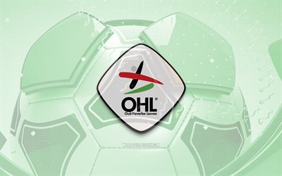 thumb-oud-heverlee-leuven-glossy-logo-4k-green-football-background-jupiler-pro-league-soccer